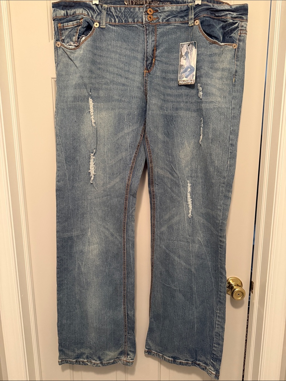 Distressed Blue Boyfriend Jeans